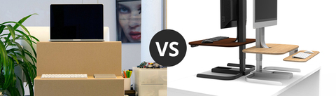 Standing desk converter options